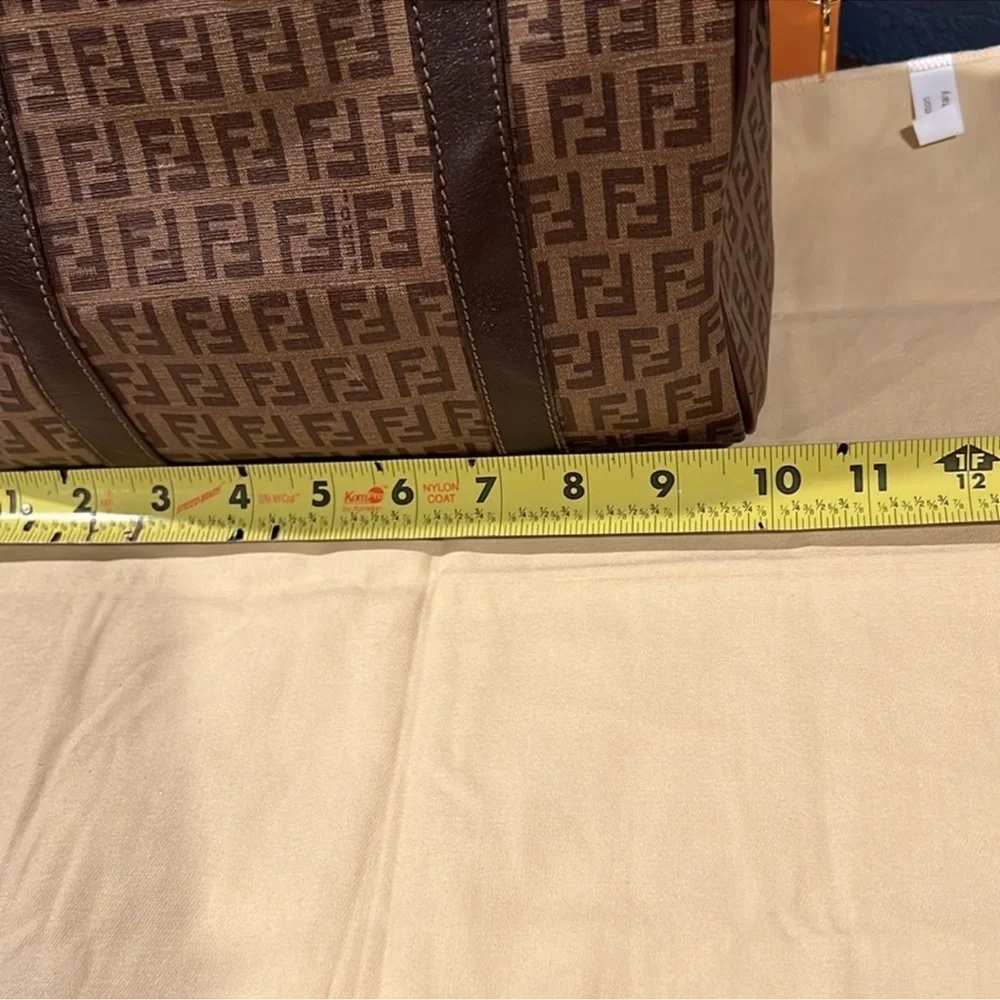 Fendi Brown Monogram Boston Bag - Picture 14 of 16